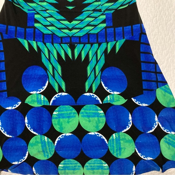 Joseph Ribkoff Midi Knit Dress in Bold Graphic Pattern | Cap Sleeves - Picture 13 of 16